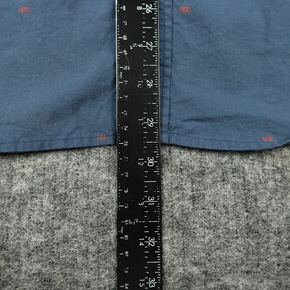 Katin Shirt Mens Extra Large Blue Geometric Diamonds Button Up Short Sleeve- - Picture 9 of 13